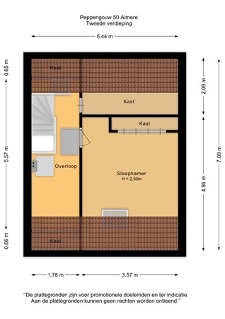 Floorplan - Peppengouw 50, 1351 ND Almere